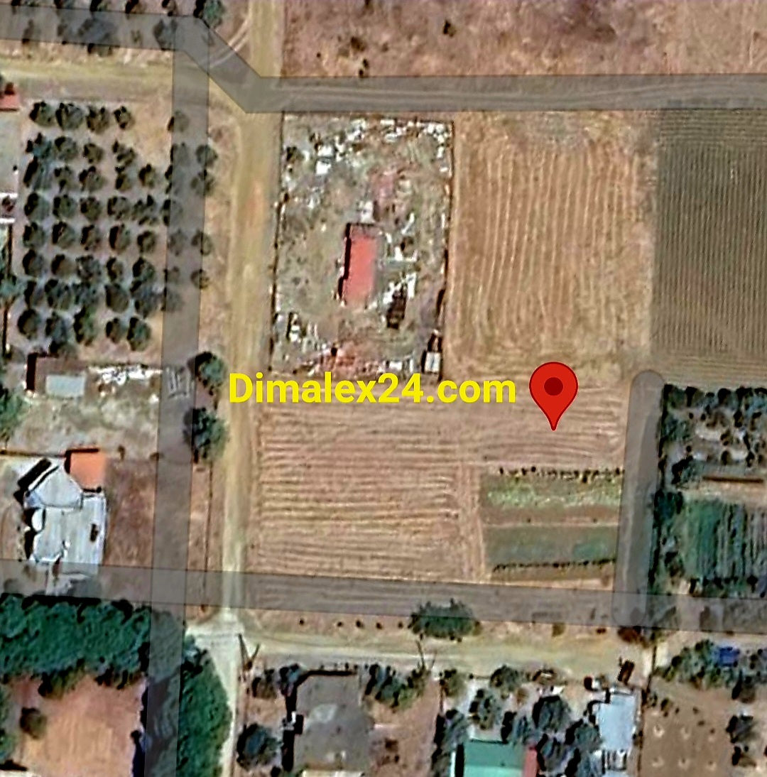 Карта с отбелязана локация на парцел в село Ксилагани,Гърция на 6 км от морето. Имот с голям инвестиционн потенциал.