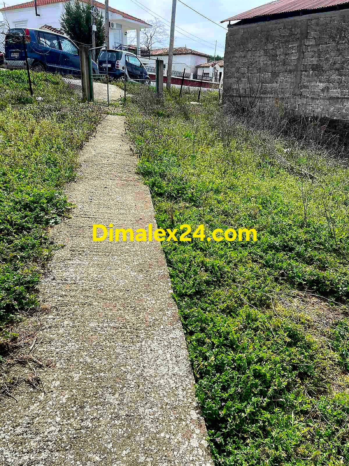 Къща с озеленен двор и дървета Гърция.