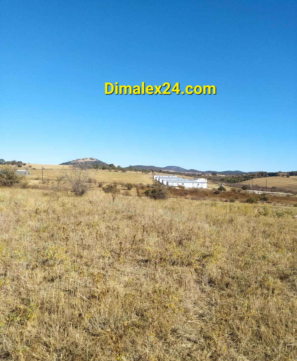 View of open land and buildings in the Rhodope region, Greece, ideal for affordable properties.