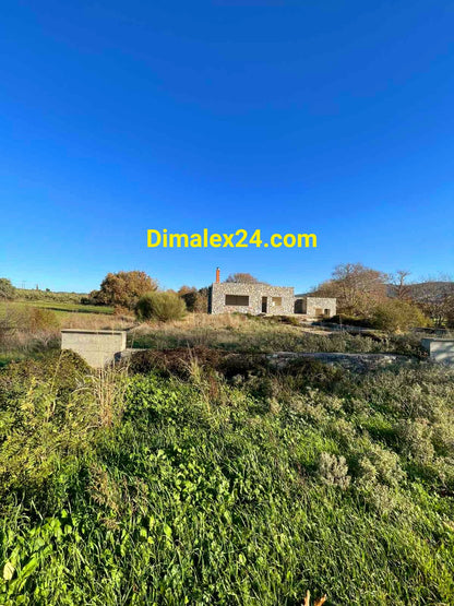 Панорамна гледка към къща с басейн в Платанитис,област Родопи.