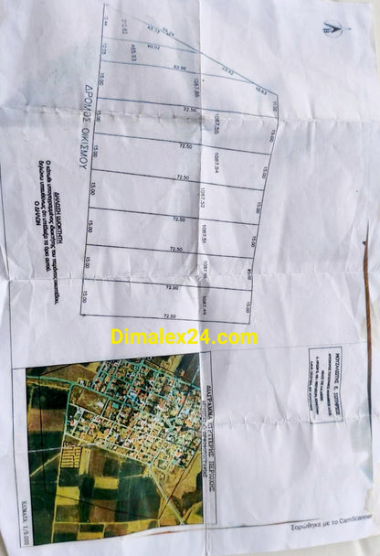 N.171 Парцел в Гърция, област Родопи, Имерос – скица на парцела с размери и локация