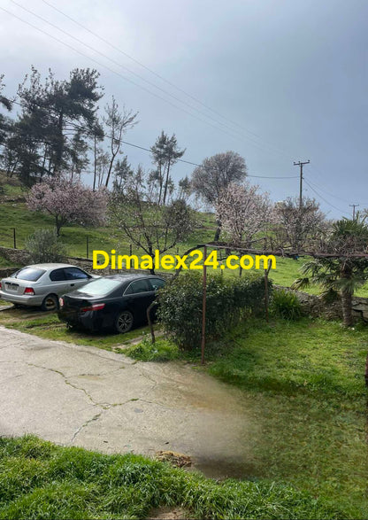 Паркоместа на паркинг на семеен хотел в Марония, Гърция.